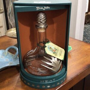 RARE Don Julio Real Extra Anejo Tequila Bottle with Rotating Case